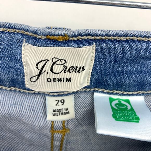 J.Crew 9" Toothpick Jeans Womens Size 29 Hamden Wash Raw Cut Hem NEW - Picture 6 of 8